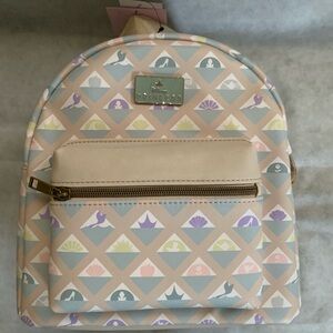 Bioworld Disney Princess Pastel Geometric Diamond Mini Backpack NWT